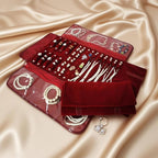 Velvet Travel Jewelry Case Roll Bag Organizer - Image 2