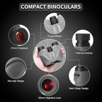 8x25 Compact Binoculars, Small Lightweight Handheld Portable Mini Pocket BAK-4 - Image 2