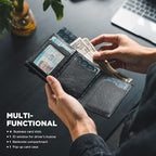 VULKIT Pop up Card Wallet Minimalist Cash Wallets RFID Blocking Leather Smart - Image 6