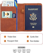 Melsbrinna Premium Leather Passport Holder Covers Case, Waterproof Rfid - Image 3