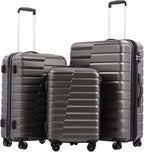 COOLIFE Expandable Suitcase PC ABS TSA Luggage 3 Piece Set Lock Spinner Carry on by COOLIFE