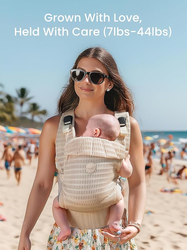 Grownsy Baby Carrier Newborn to Toddler, Ergonomic & Cozy Wraps - Image 8