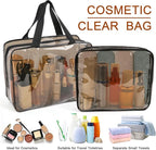 APREUTY Clear Makeup Bags, TSA Approved 6 Pcs Cosmetic Makeup Bags Set Clear PVC - Image 3