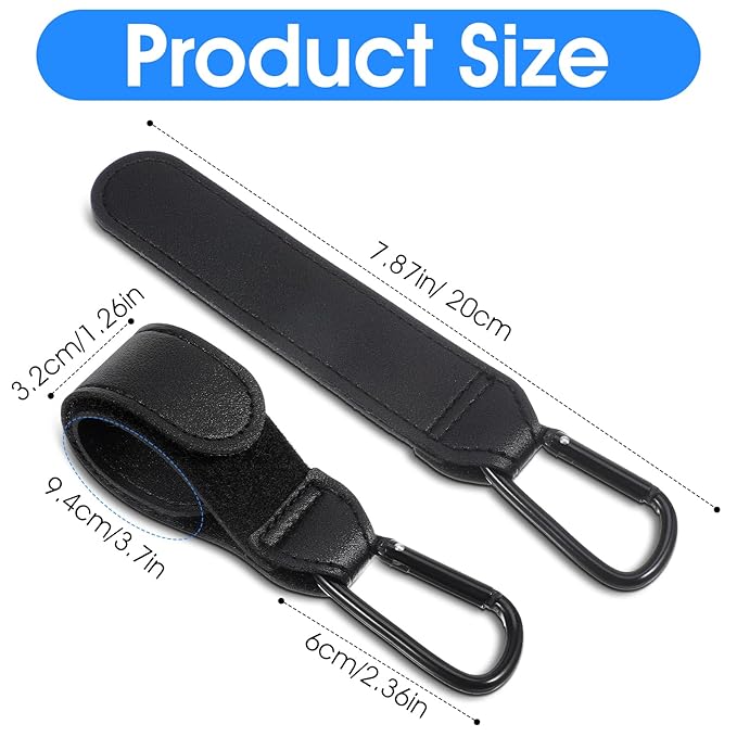 Xindojuz 2 PCS Stroller Hooks for Bags, Shopping and Pet Carts - Image 2