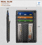 BULLIANT Men Wallet, Slim Leather Wallet Money Clip Card Hodler - Image 3