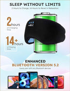 MUSICOZY Sleep Headphones Bluetooth 5.4 Headband Sleeping Eye Mask - Image 3