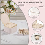 Jewelry Box Organizer for Women, Small Jewelry Travel Case, Leather Travel - Image 4
