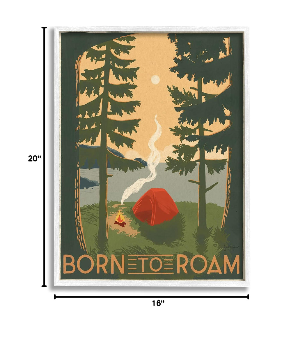 Born to Roam Phrase Rustic Forest Camping Tent'