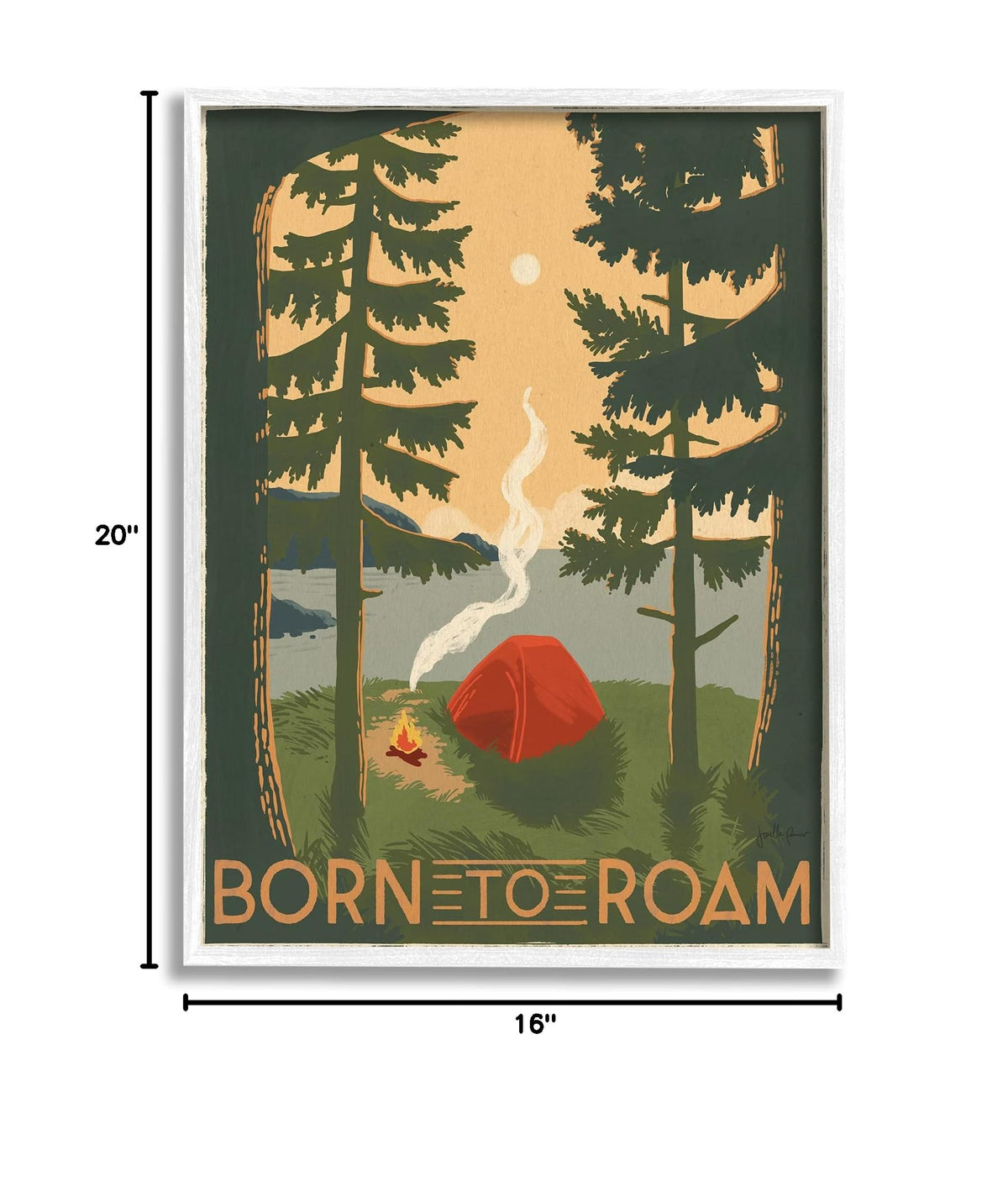 Born to Roam Phrase Rustic Forest Camping Tent'