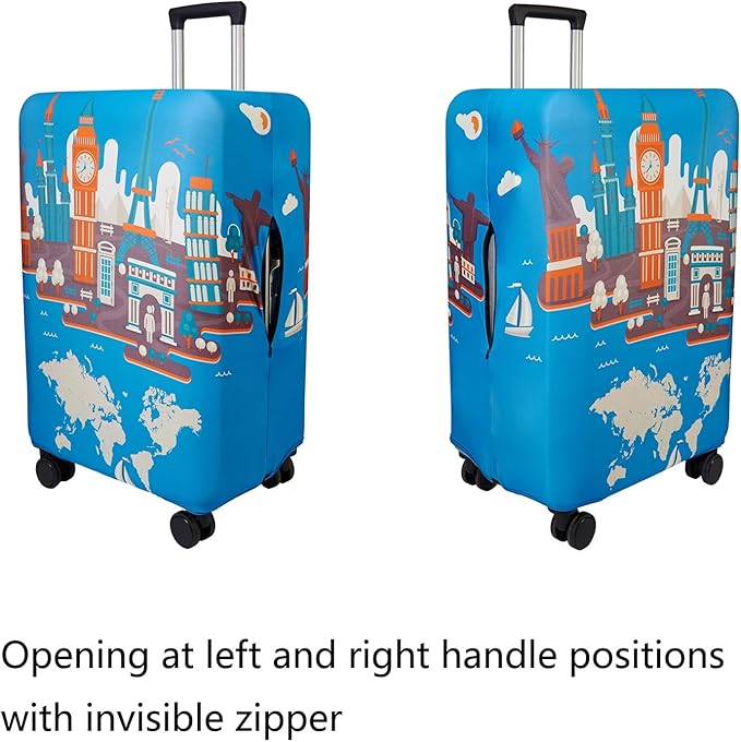 WUJIAONIAO Travel Luggage Cover Baggage Suitcase Cover Protector Skins 18-32 - Image 2
