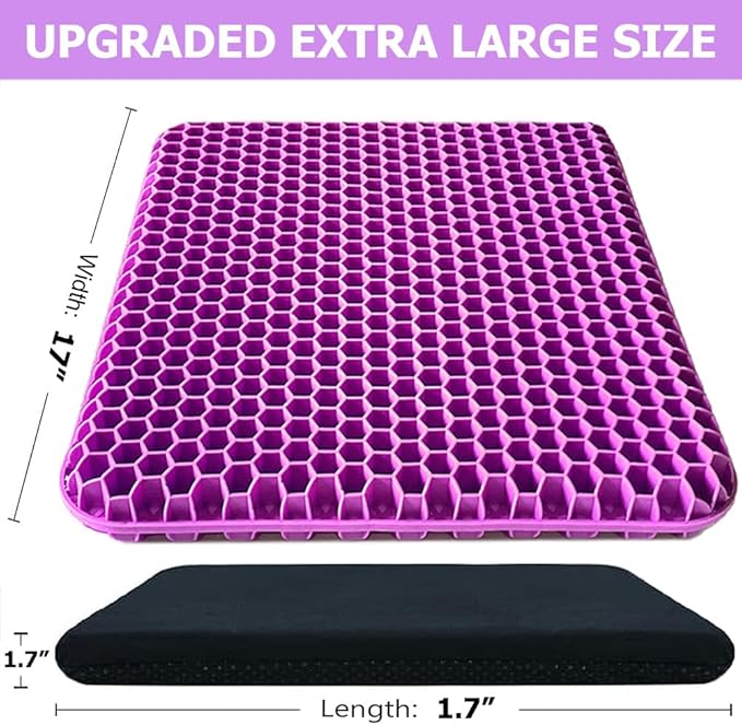 Gel Seat Cushion, Office Seat Cushion Chair Pads - Image 2