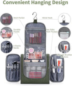 Narwey Hanging Toiletry Bag for Women Travel Makeup Bag Organizer Toiletries - Image 2