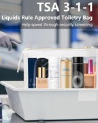 Small Clear Makeup Bag, Waterproof Clear Travel Toiletry Bag Case Cosmetic Bag - Image 3
