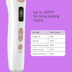 Conair Double Ceramic Hair Straightener Brush, Heated Straightening Brush for Smooth, Shiny Hair, V-Shaped Heated Bristles for Closer Contact, 5 LED Heat Settings, Dual Voltage, White
