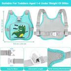 Accmor Toddler Harness Leash+ Anti Lost Wrist Link, Cute Dinosaur Kids Harness - Image 2
