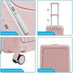 TABU 20" Ride-on Luggage with Seat，Front Opening Carry-On Hardshell Ride On - Image 6