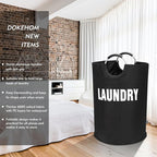 DOKEHOM 160L XX-Large Laundry Basket, Collapsible Laundry Bag, Foldable Laundry - Image 2
