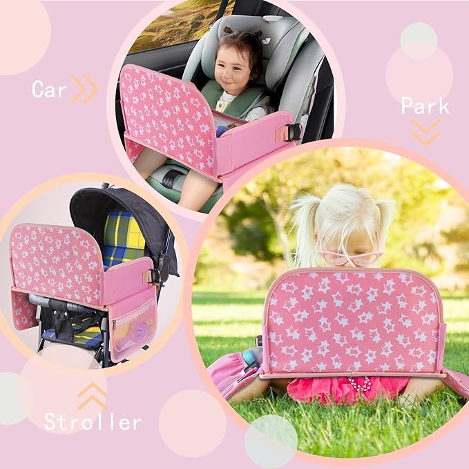 MENZOKE Kids Travel Tray for Toddler Car Seat, Lap Tray for Girl Activities - Image 7