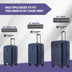 Rails 2 Piece Luggage Set with 360° Spinner Wheels (Carbon Blue / 2-Piece Set)