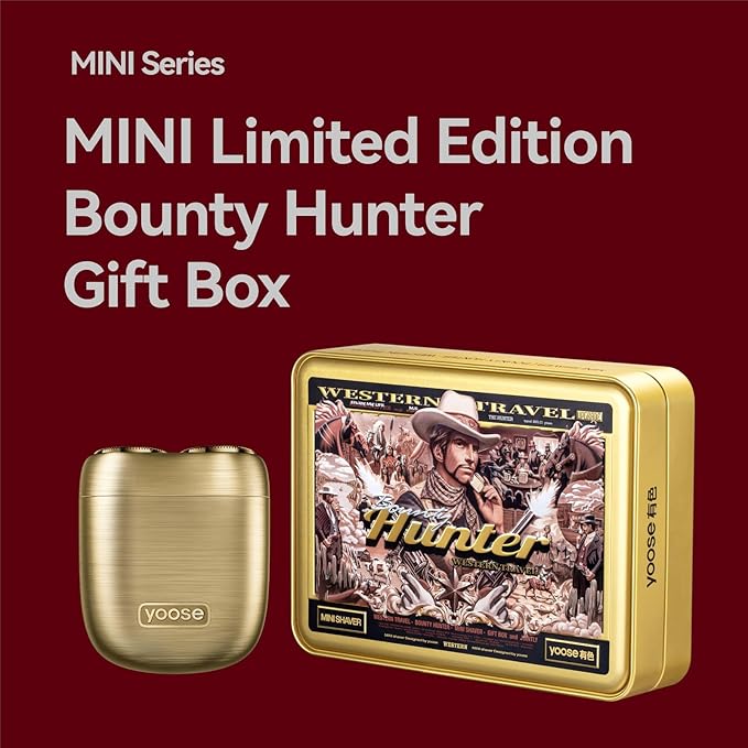 yoose Bounty Hunter Mini Shaver Gift Set, Portable Alloy Travel Shavers - Image 8