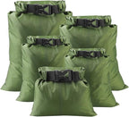 Pimoys 5 Pack Waterproof Dry Sacks, Lightweight Outdoor Dry Bags Ultimate Dry by PimoysLivingNecessities