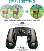 POLDR 12X25 Small Pocket Binoculars Compact Adults, Mini Kids Binoculars Boys - Image 4