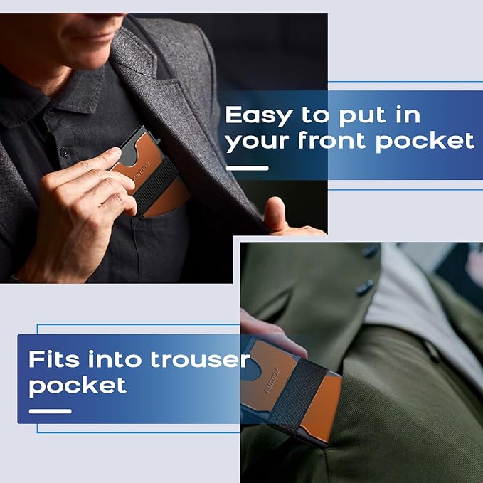 Mens Business Card Holder, Slim Card Wallet - Image 6