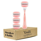 Gillette Venus ComfortGlide White Tea Women's Razor, Handle + 4 Blade Refills, Holiday Gifts for Women