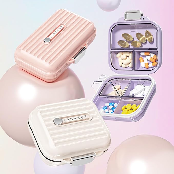 Travel Pill Organizer Box with Medicine Labels, Daily Medication Organizer - Image 7