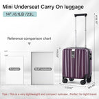 Hanke 14 Inch Underseat Carry On Luggage - Image 3