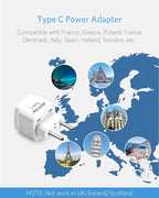 BESTEK European Travel Plug, Grounded Universal Power Plug - Image 6