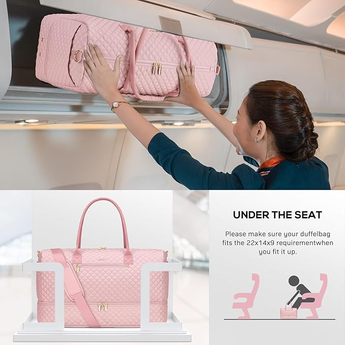 Travel Duffle Bag for Women Weekender Overnight Bag - Image 7
