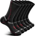 BULLIANT Compression Socks for Men 6Pairs, Athletic Crew Socks Cushioned For by BULLIANT