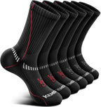 BULLIANT Compression Socks for Men 6Pairs, Athletic Crew Socks Cushioned For by BULLIANT