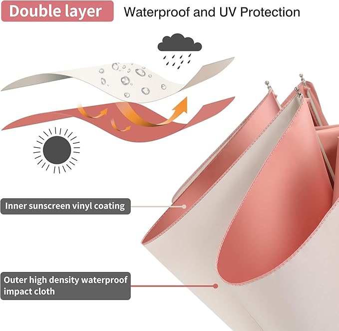 Color Glue Coating Sun Umbrella UV Protection Compact Folding Windproof - Image 2