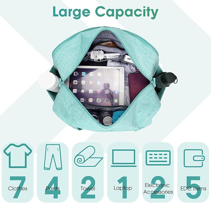 Narwey 18" Carry on Bag with Laptop Compartment 14 Inch Travel Duffel Bag - Image 3