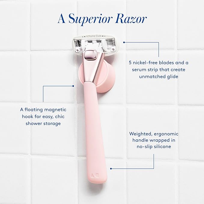 Women's Razor Shave Kit, 1 Rose Razor Handle + 6 Blade Refills - Image 3