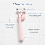 Women's Razor Shave Kit, 1 Rose Razor Handle + 6 Blade Refills - Image 3