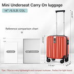 Hanke 14 Inch Underseat Carry On Luggage - Image 3