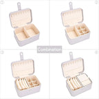 2 Layer Portable Jewelry Box, Large Jewelry Travel Case - Image 4