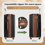 Merax Luggage Set 3 Piece Expandable Lightweight Spinner Suitcase - Image 4
