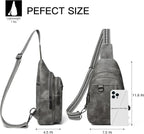 7L Sling Bag for Women Men Leather Small Sling Backpack Daypack Anti Theft - Image 5