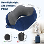 Neck Pillow for Traveling, Travel Pillows for Airplanes, 100% Pure Memory Foam - Image 3