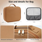 Travel Makeup Bag with LED Mirror Travel Makeup Organizer with 3 Lighted - Image 5