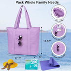 LEDAOU Beach Bags for Women, Beach Bags Waterproof Sandproof, Packable Beach - Image 4