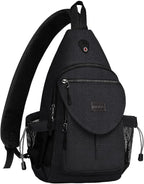 MOSISO Sling Backpack, Canvas Crossbody Hiking Daypack Bag by MOSISO