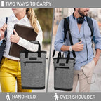 opux Two Bottle Wine Bag Carrier Tote, Insulated Leakproof 2 Bottle Wine Cooler - Image 7