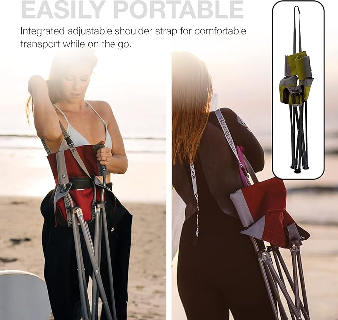 Travel Chair Ultimate Slacker, Quick Folding Tripod Stool - Image 8