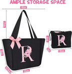 Vavabox Tote Bag, A-Z Initial Monogrammed Waterproof Tote Bag, Bridesmaid Gifts - Image 3