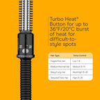 Conair Instant Heat Curling Iron Brush, 3/4-Inch Barrel Curling Brush for Short Hair, 30-Second Heat-Up with 25 Heat Settings for All Hair Types, Black